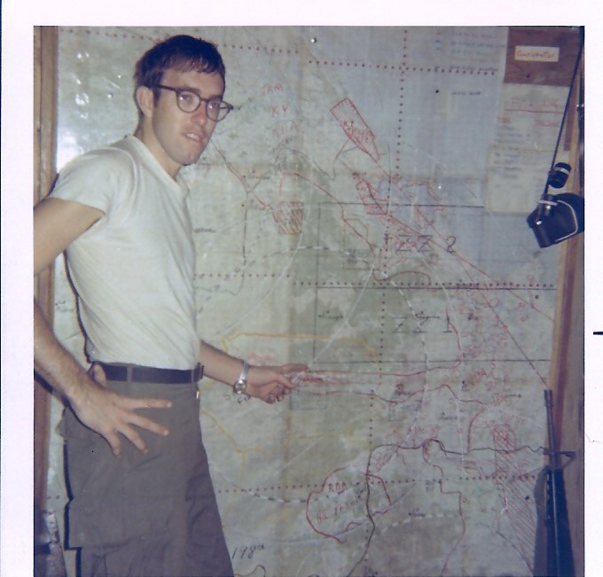 RAymond on duty at the firebase.