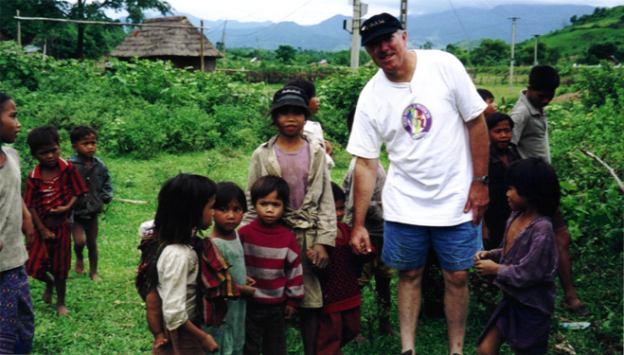Raymond with Montegard Children