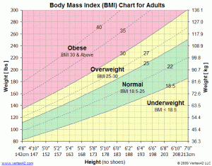 Body mass index chart 
