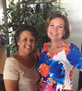 Pam and I attending a wedding at the dance studio