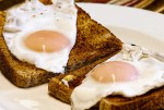 fried eggs on toast