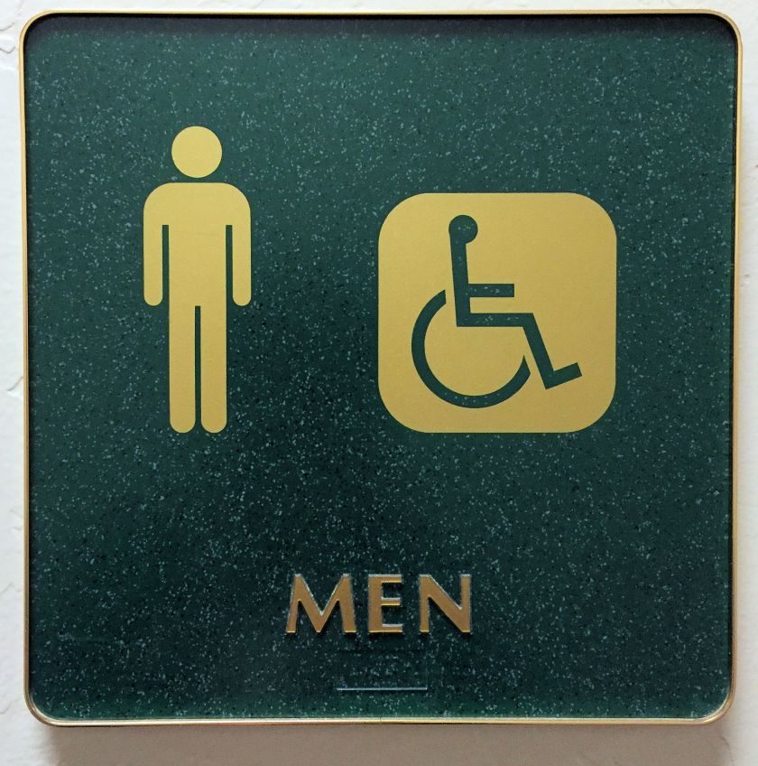 MEN- a sign for a restroom