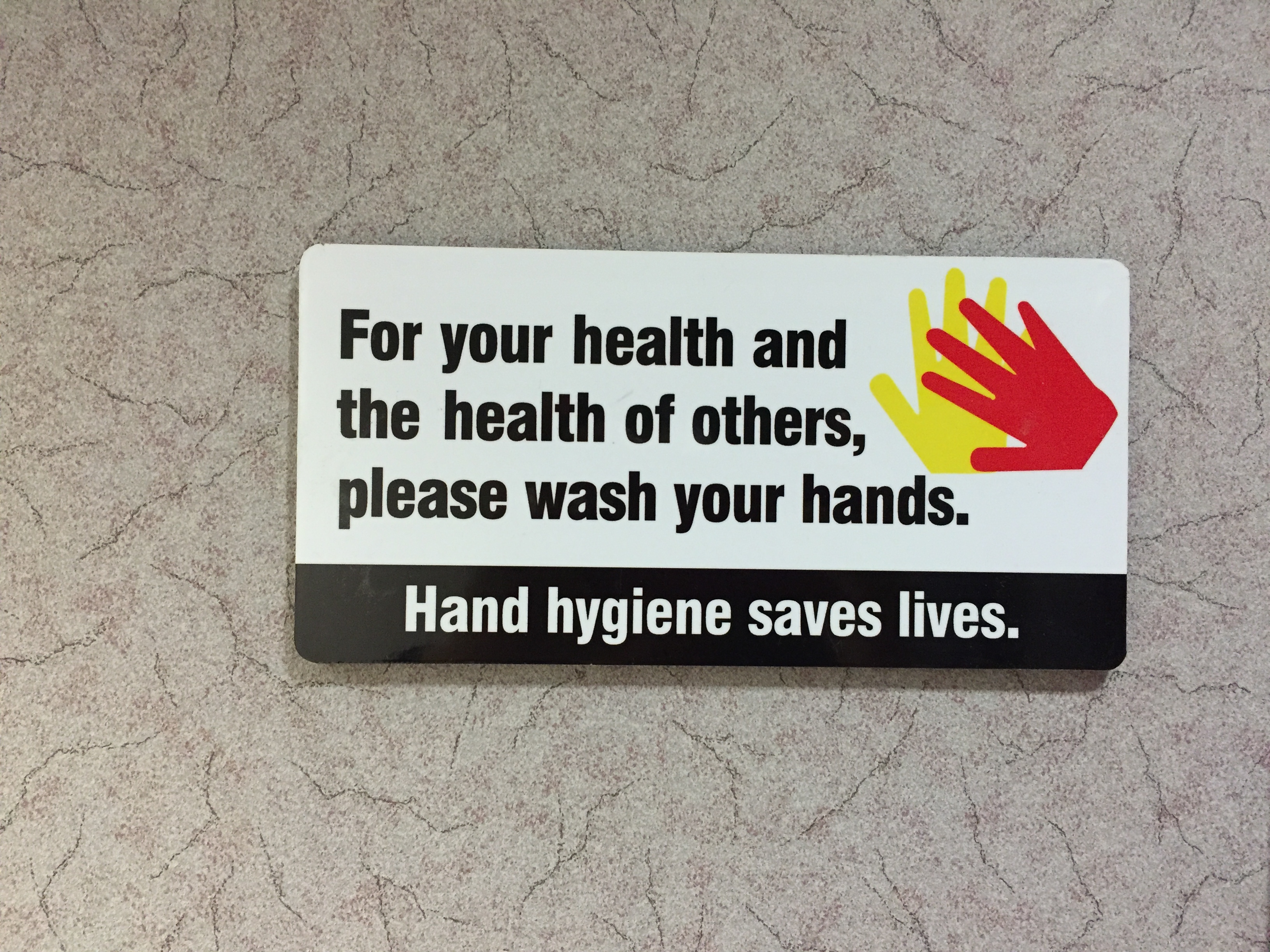 Hand hygiene saves lives.