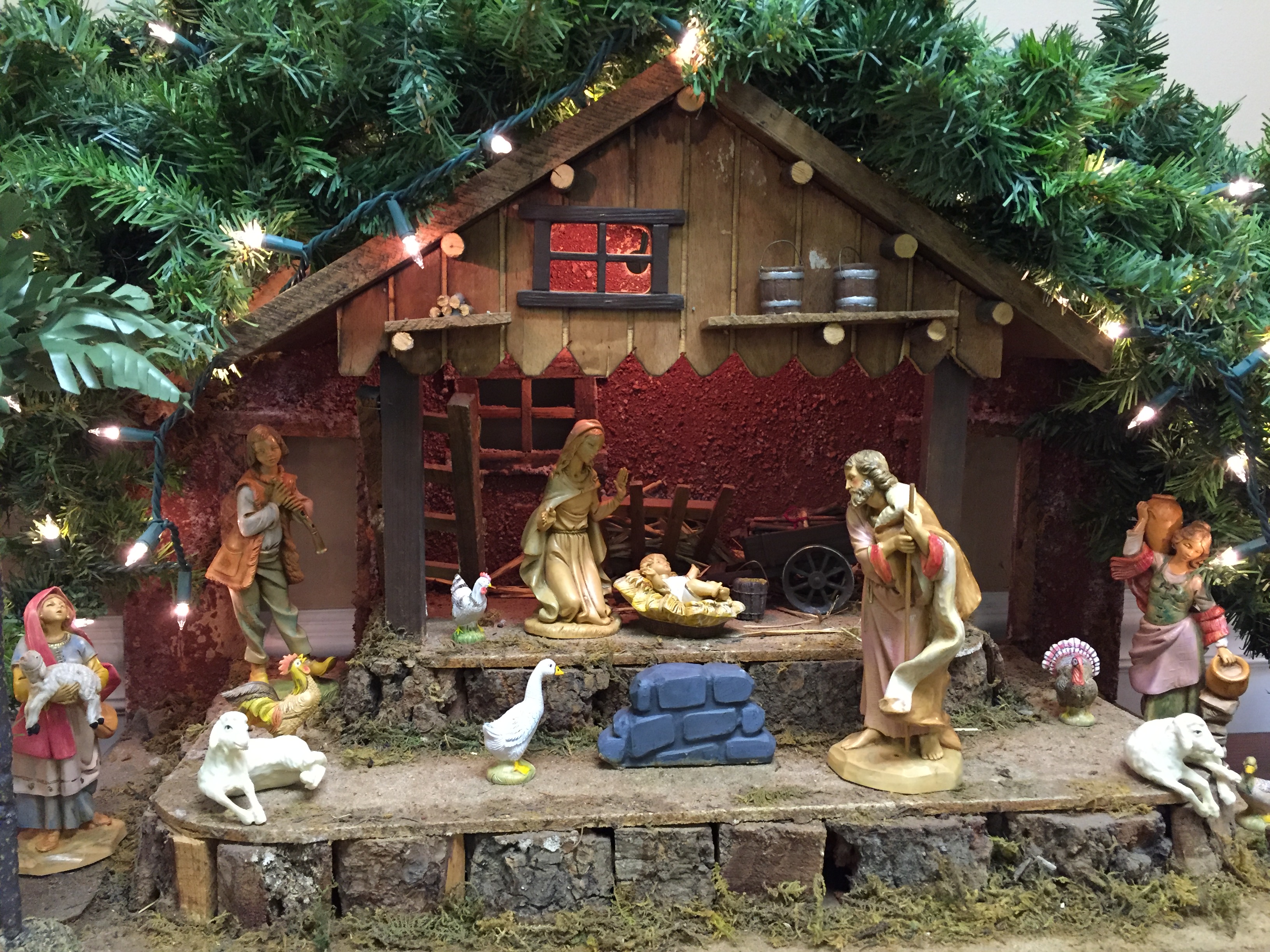 Christmas manger display