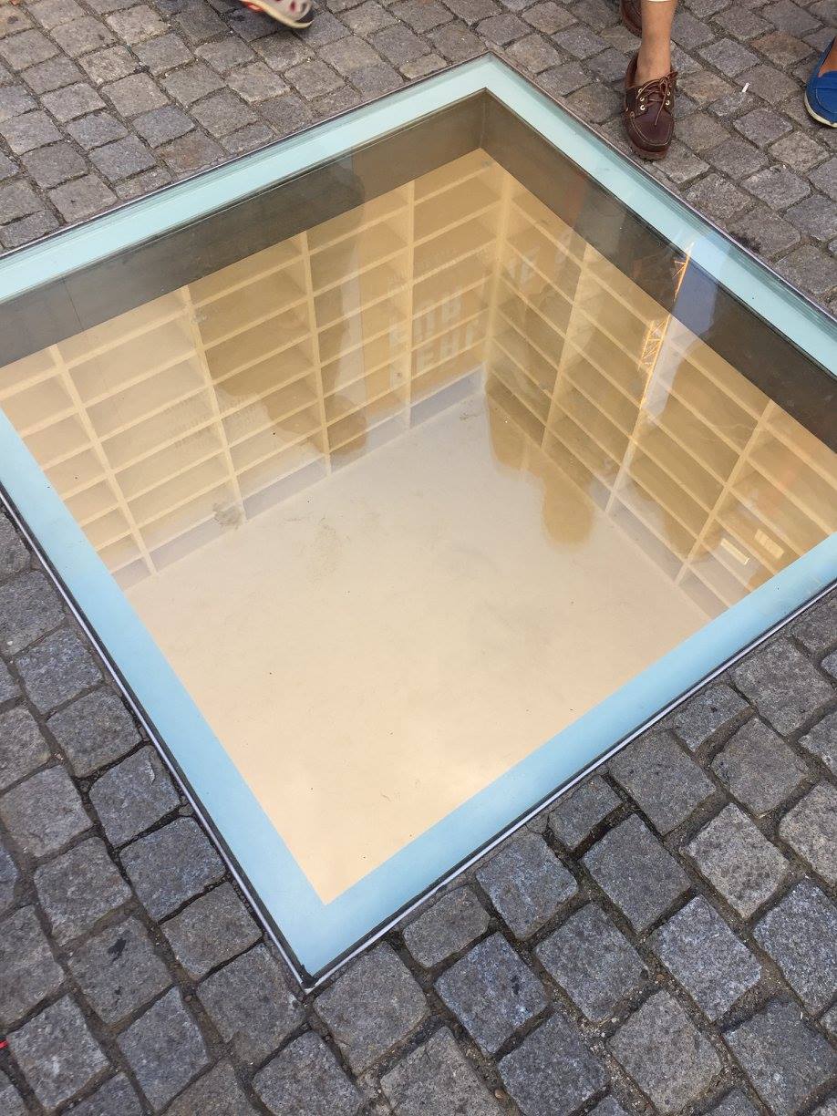 The burned books memorial in Berlin