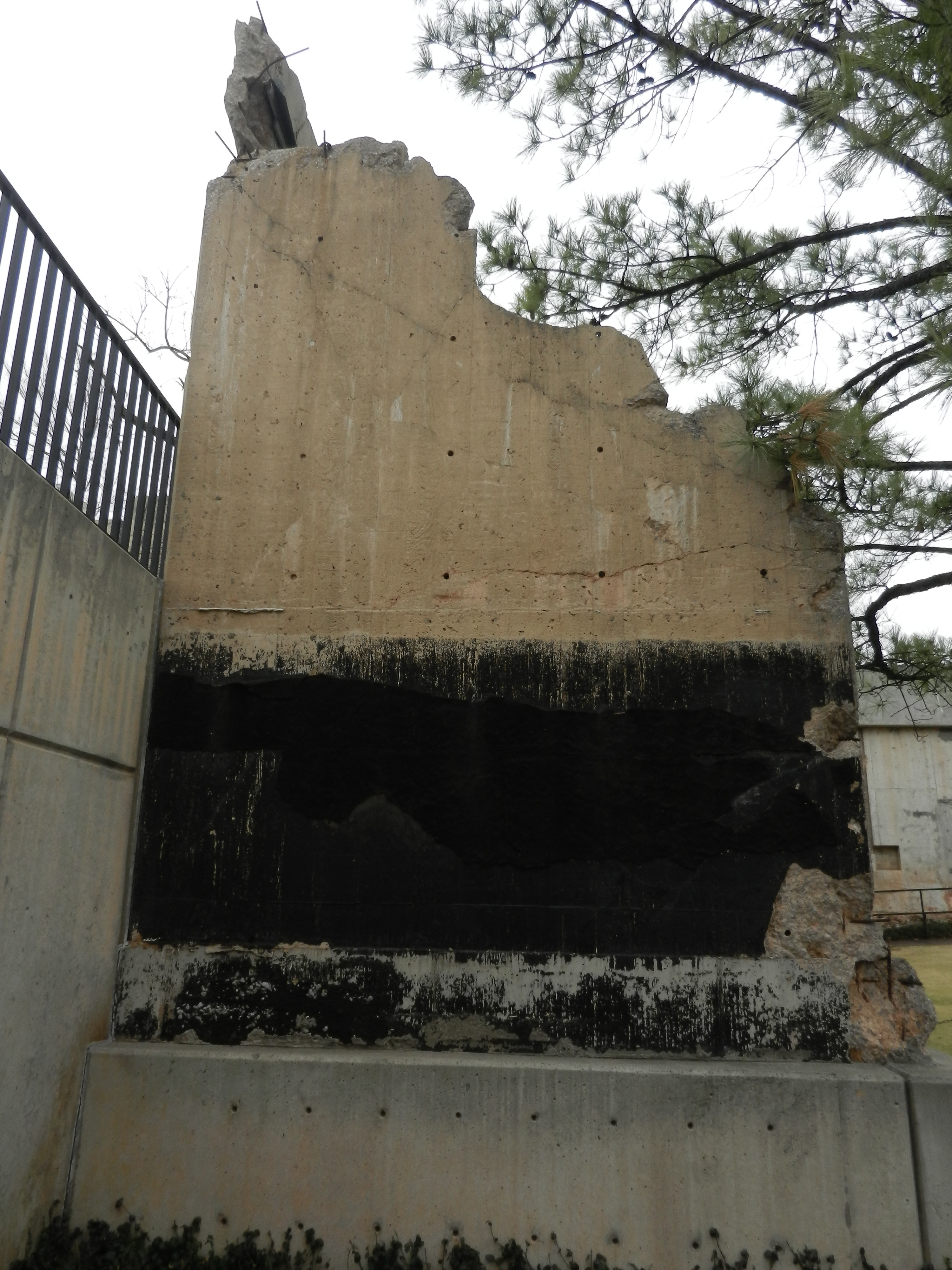 sections of damaged wall