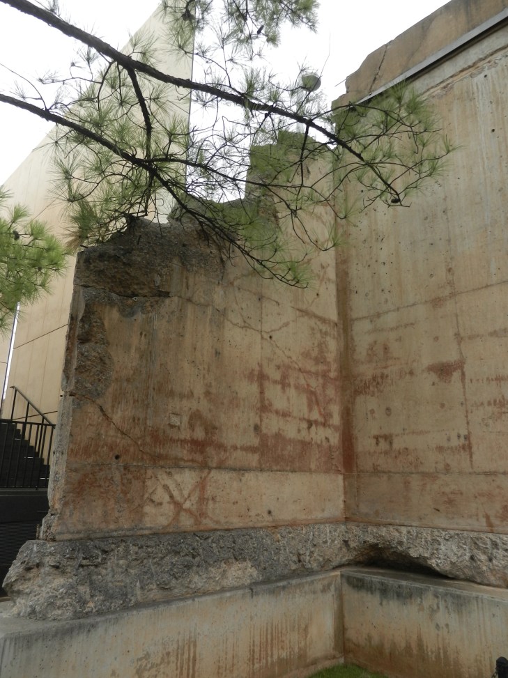 sections of damaged wall 