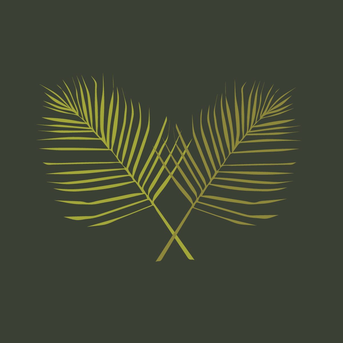 two crossed palm branches