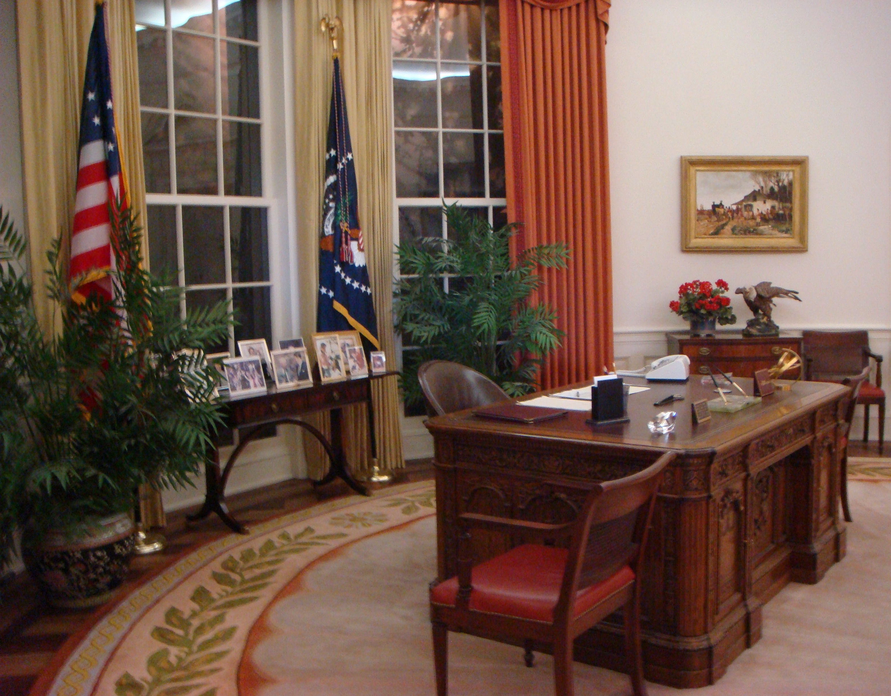 The Presidential Oval Office at the Reagan Library