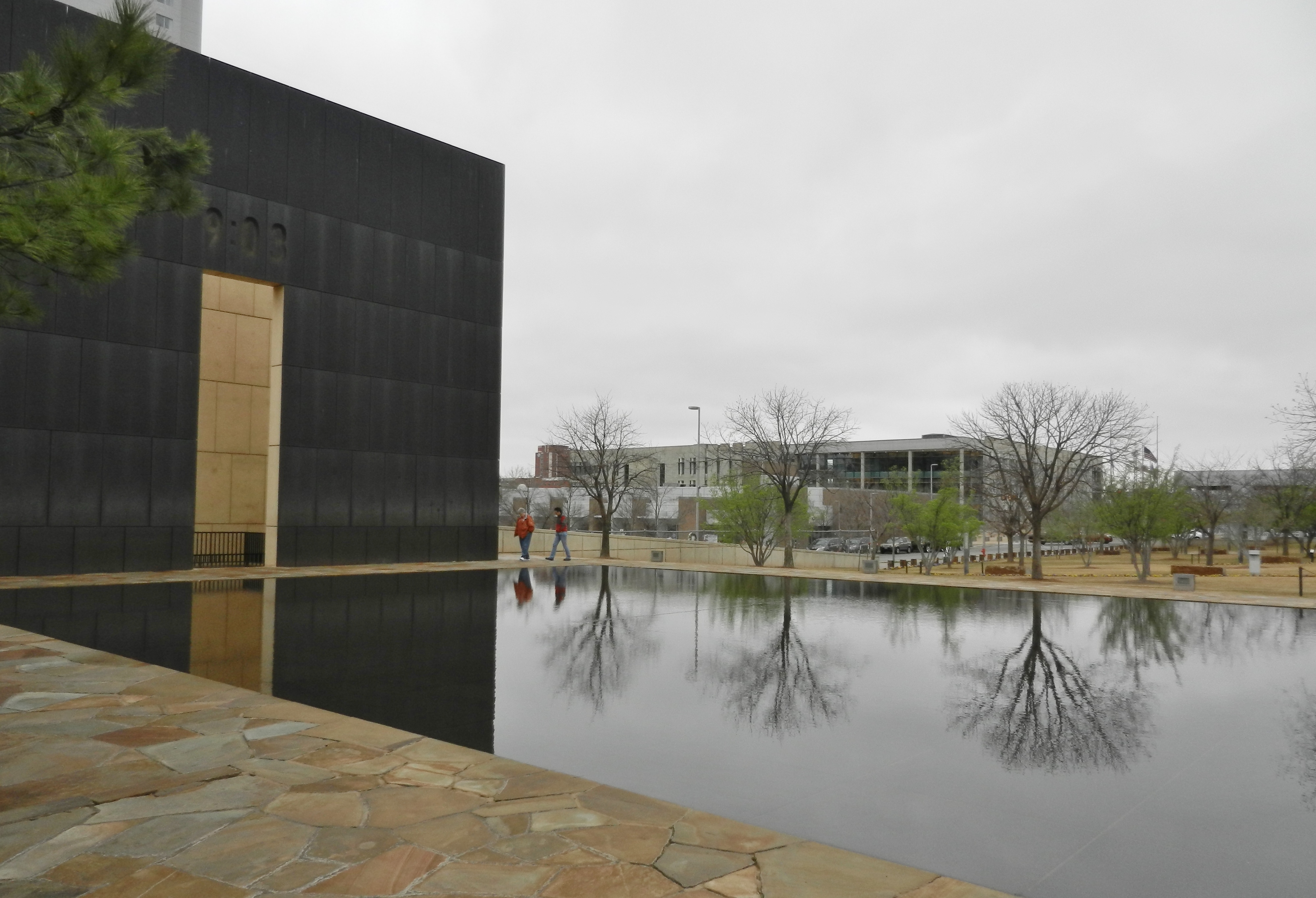 OKC memorial and federal building in the distance