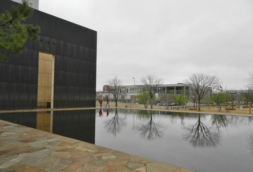 OKC memorial and federal building in the distance