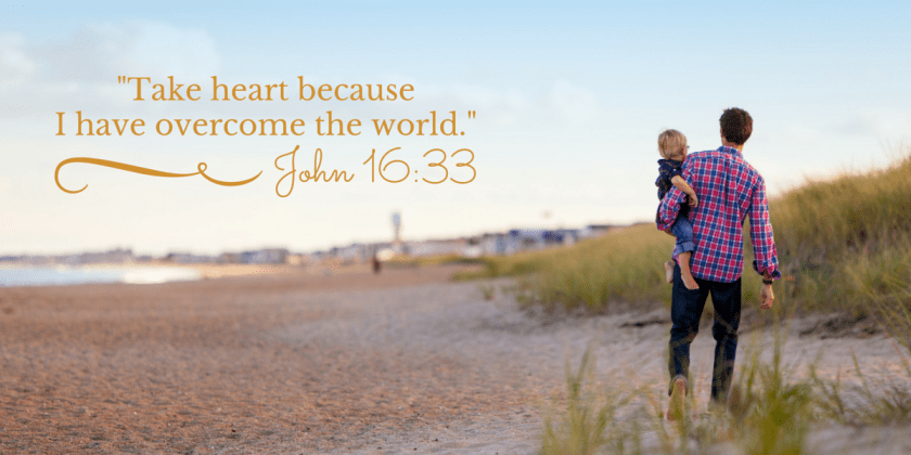 Take heart I have overcome the world John 16:33