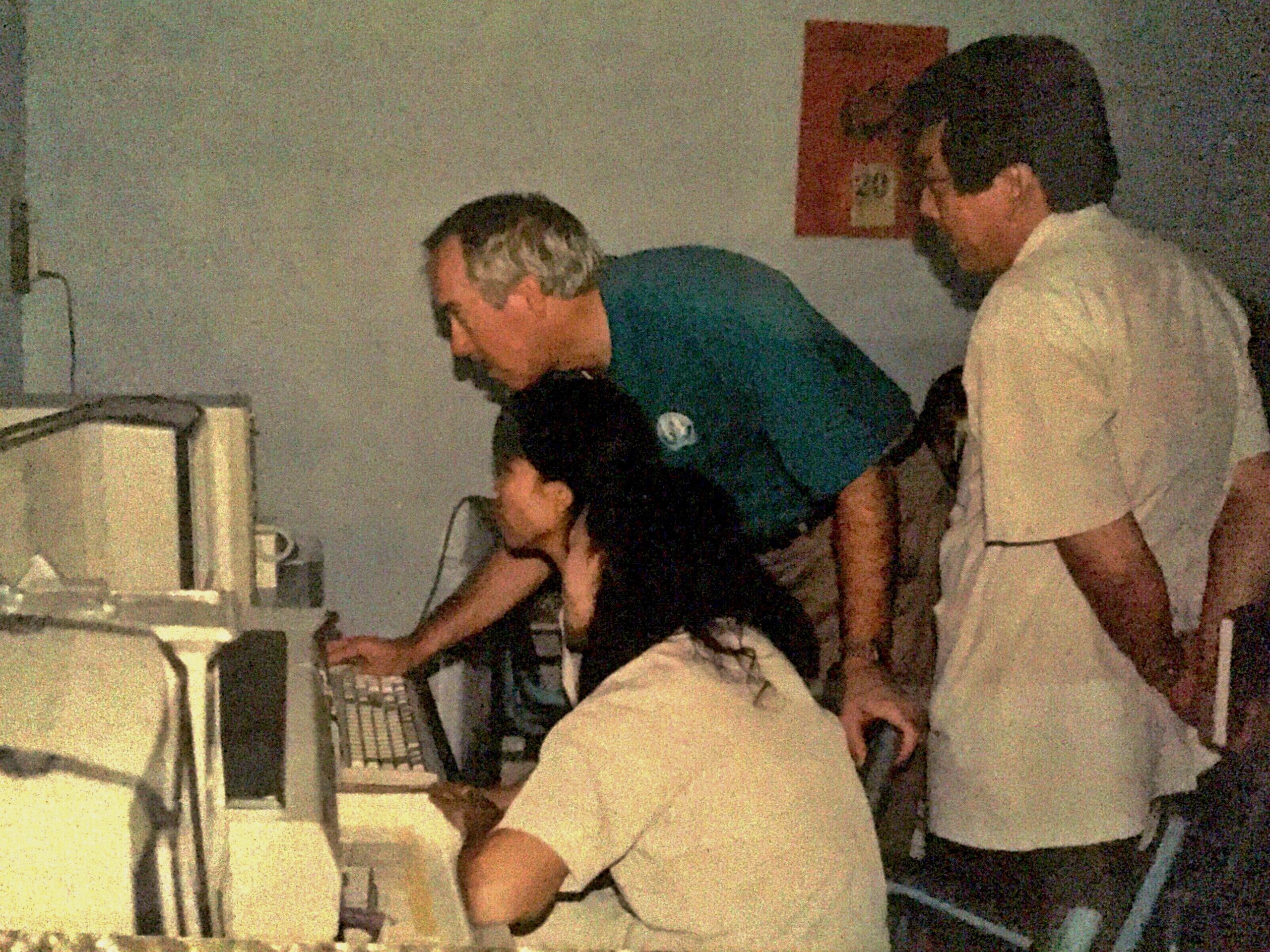 people looking at computers