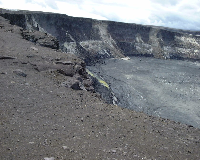 a volcanic crater closer view