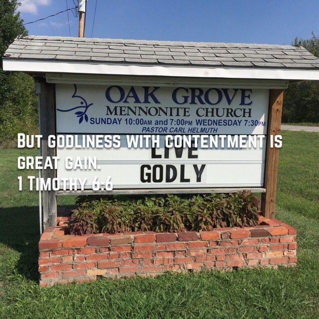 Godliness with contentment is gain 1 Timothy 6:6