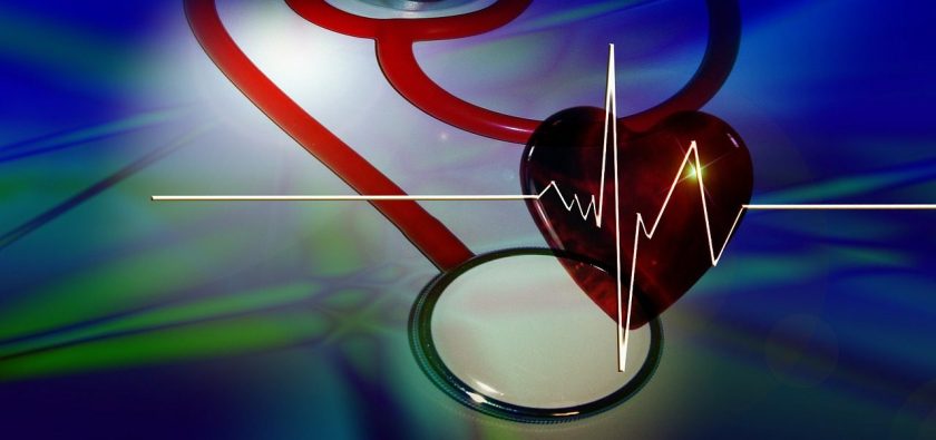 the HEART of HEALTH- a heart and a stethoscope