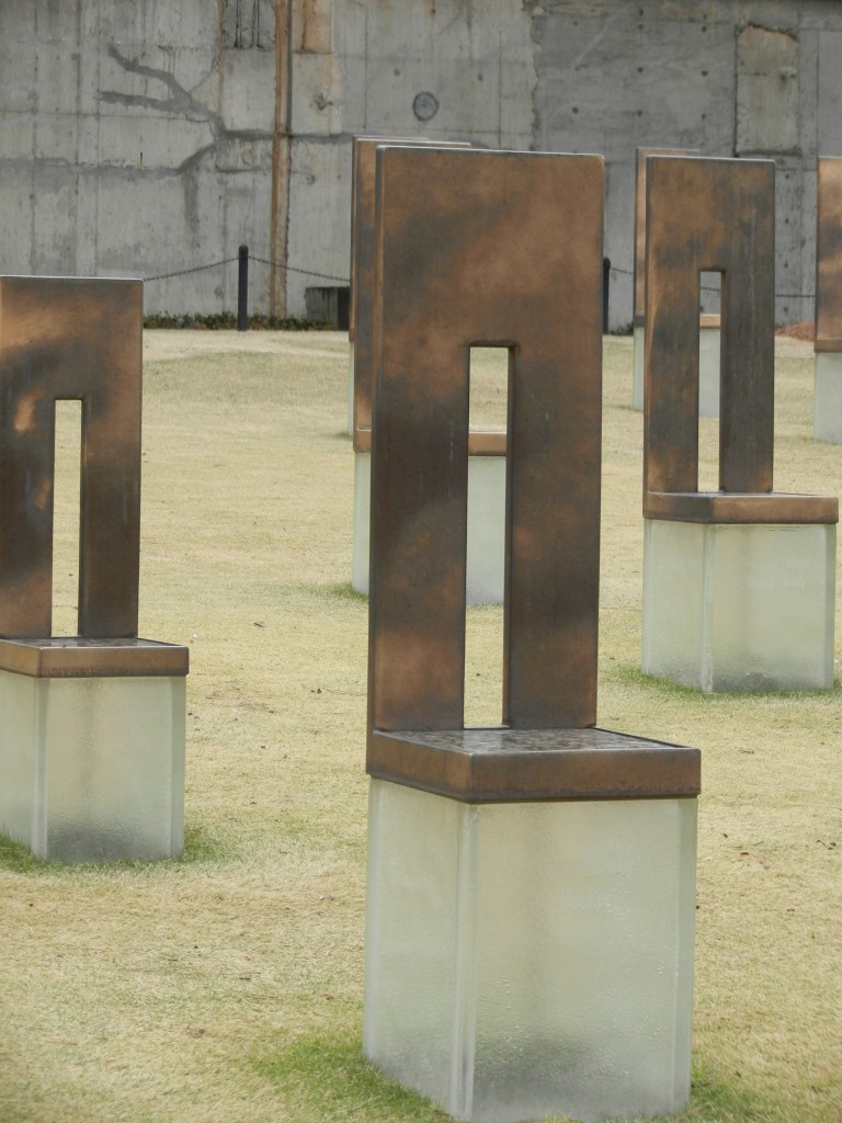 gold statue shaped like a chair