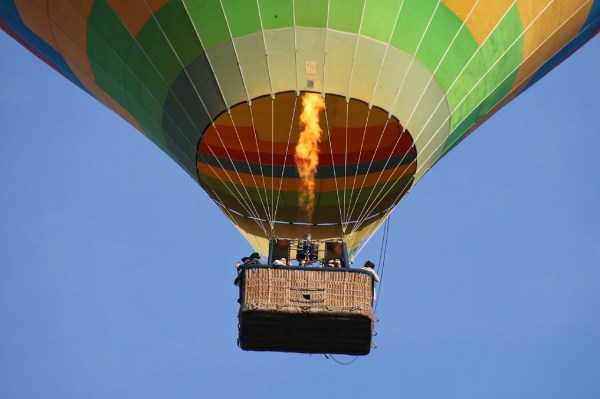 up close look at a hot air balloon