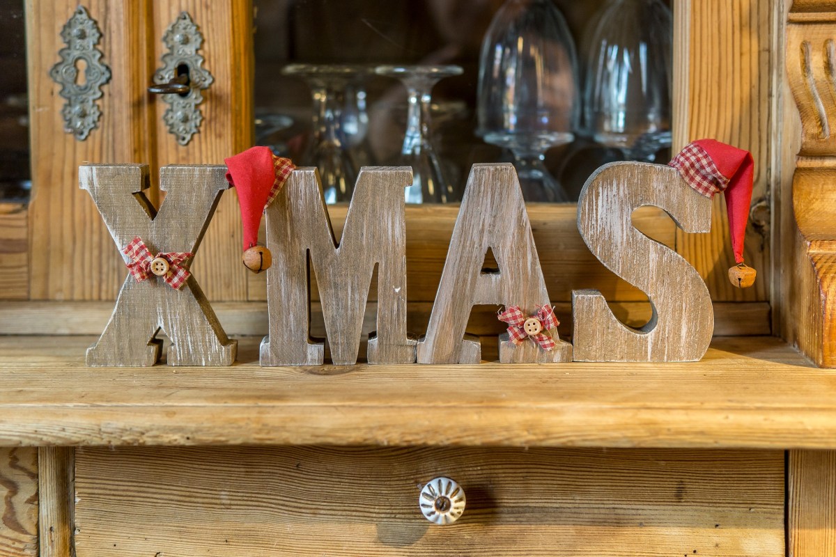 wooden letters XMAS