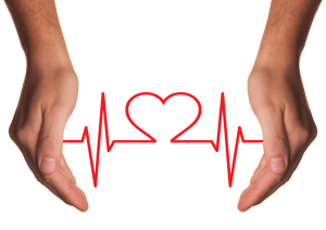 an ekg tracing shaped like a heart
