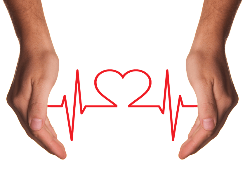 an ekg tracing shaped like a heart