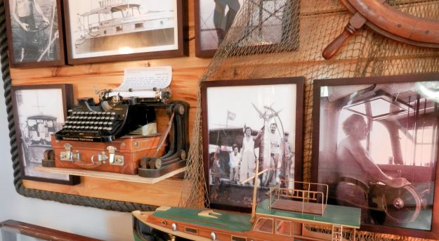 photos of Ernest Hemingway displayed at his Key West home