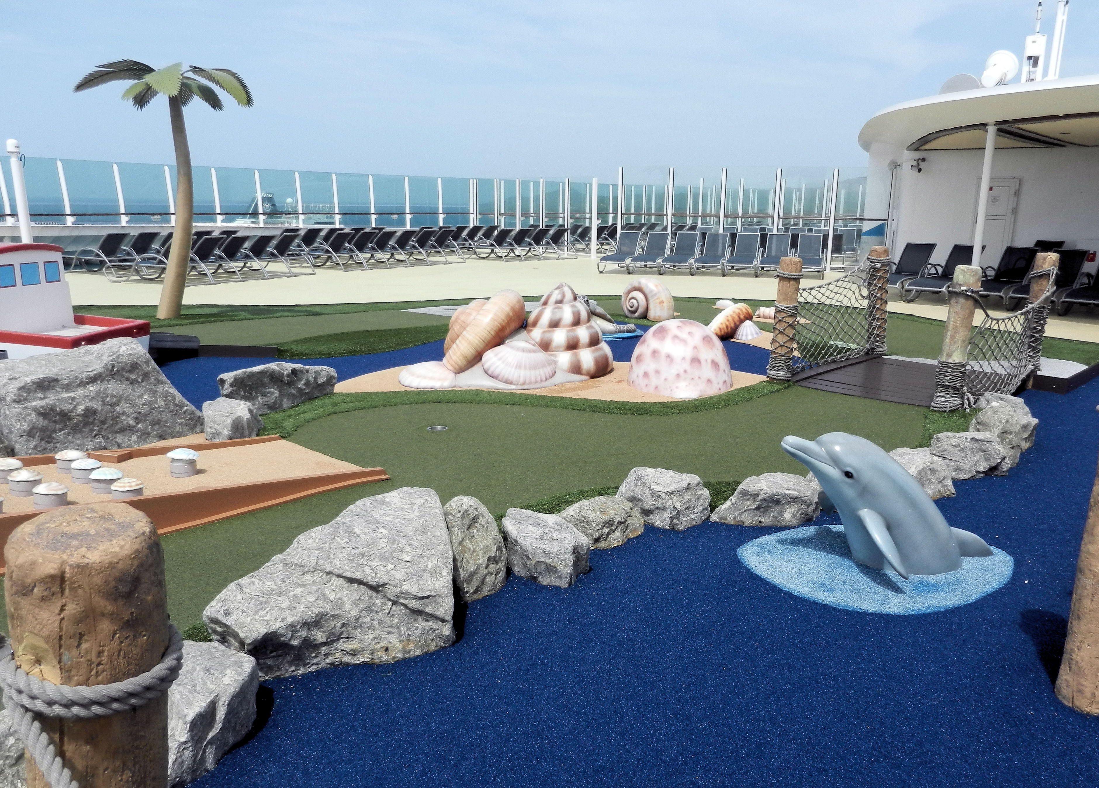 a mini golf course with a beach theme