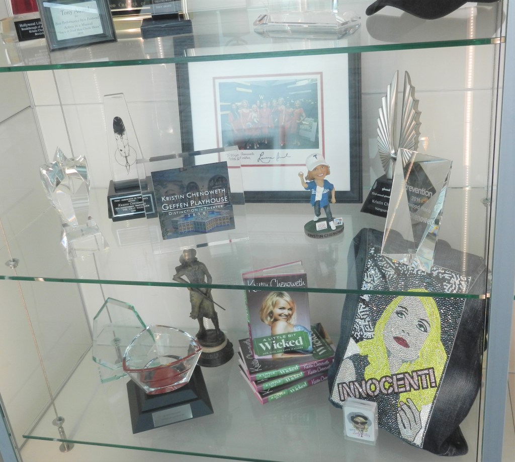 display cases with performance memorabilia