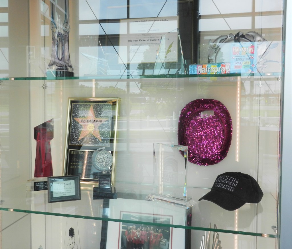 display cases with performance memorabilia
