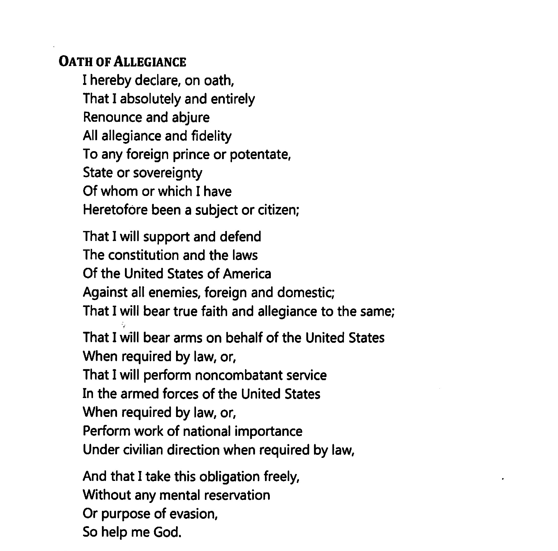 Oath of Allegiance