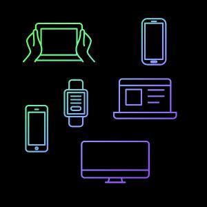 a sketch of various electronic devices