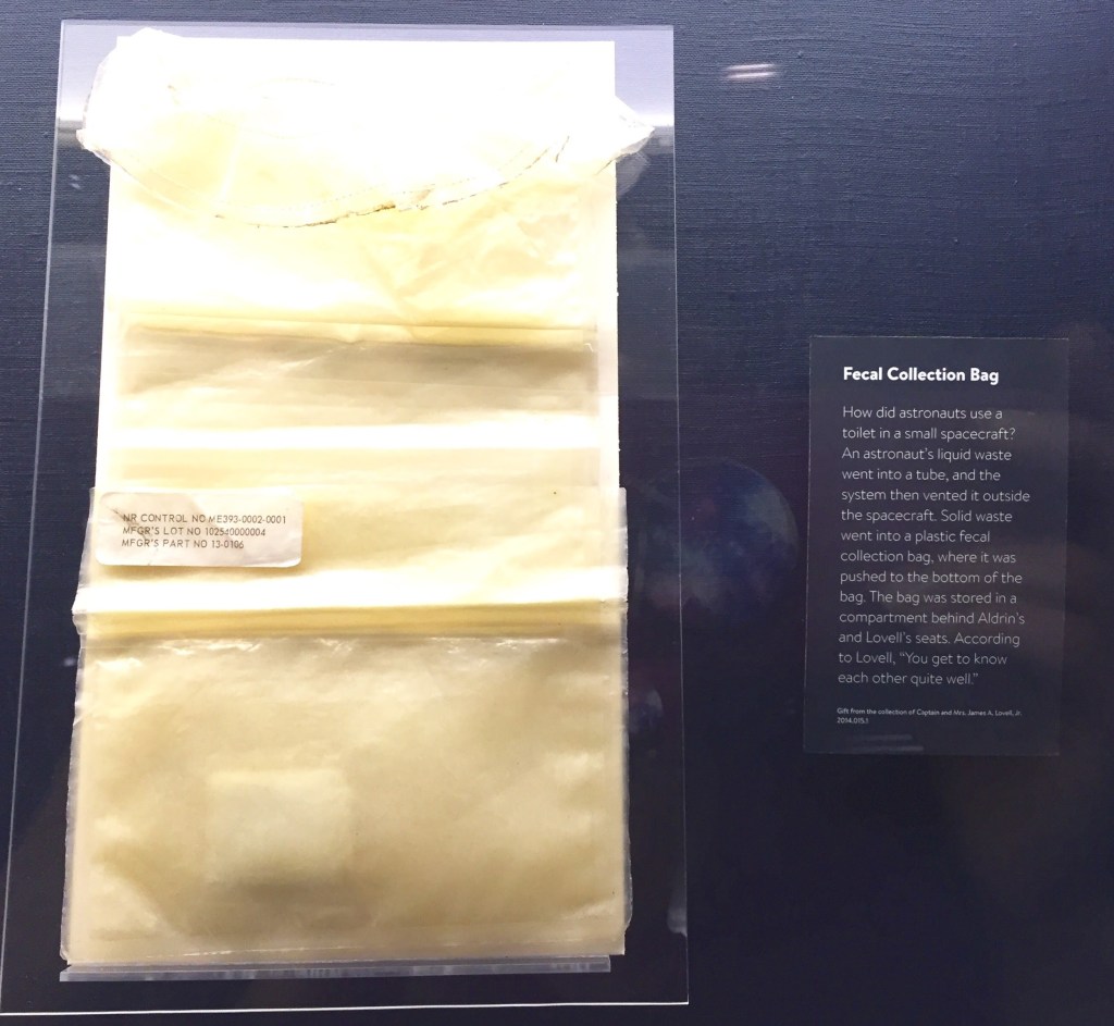 picture of a bag that collects human waste in space