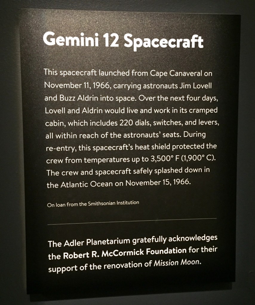 sign about the Gemini 12 Spacecraft