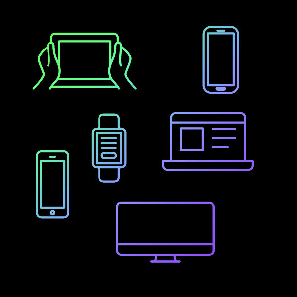 a graphic showing various mobile computing devices