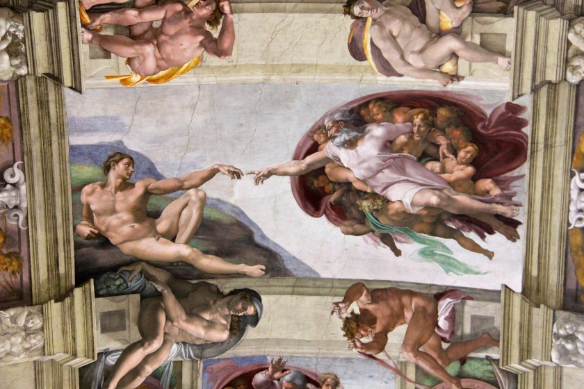 Creation of Adam by Michelangelo, Sistine Chapel, Rome