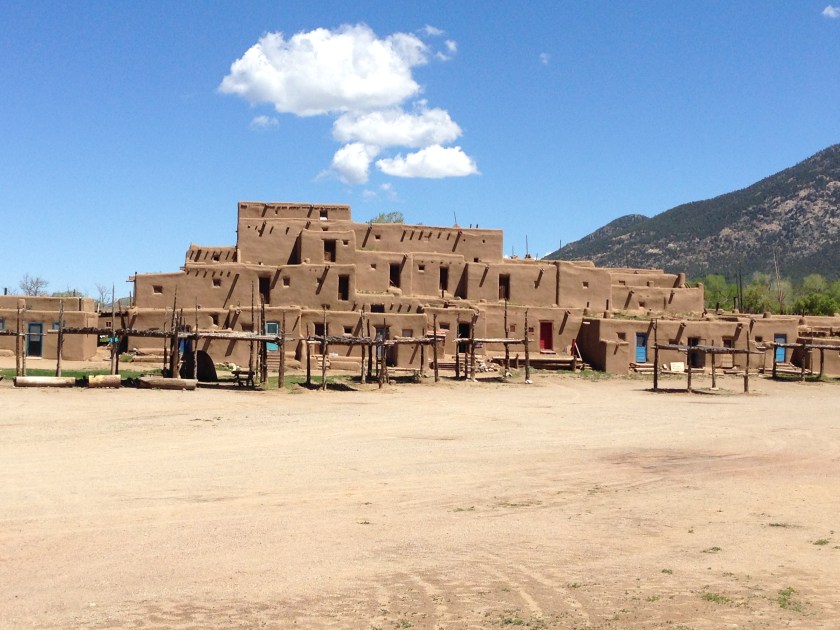 the Taos Pueblo village
