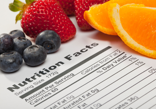 blue berries, strawbeerries, and orange slices-Nutrition Facts 