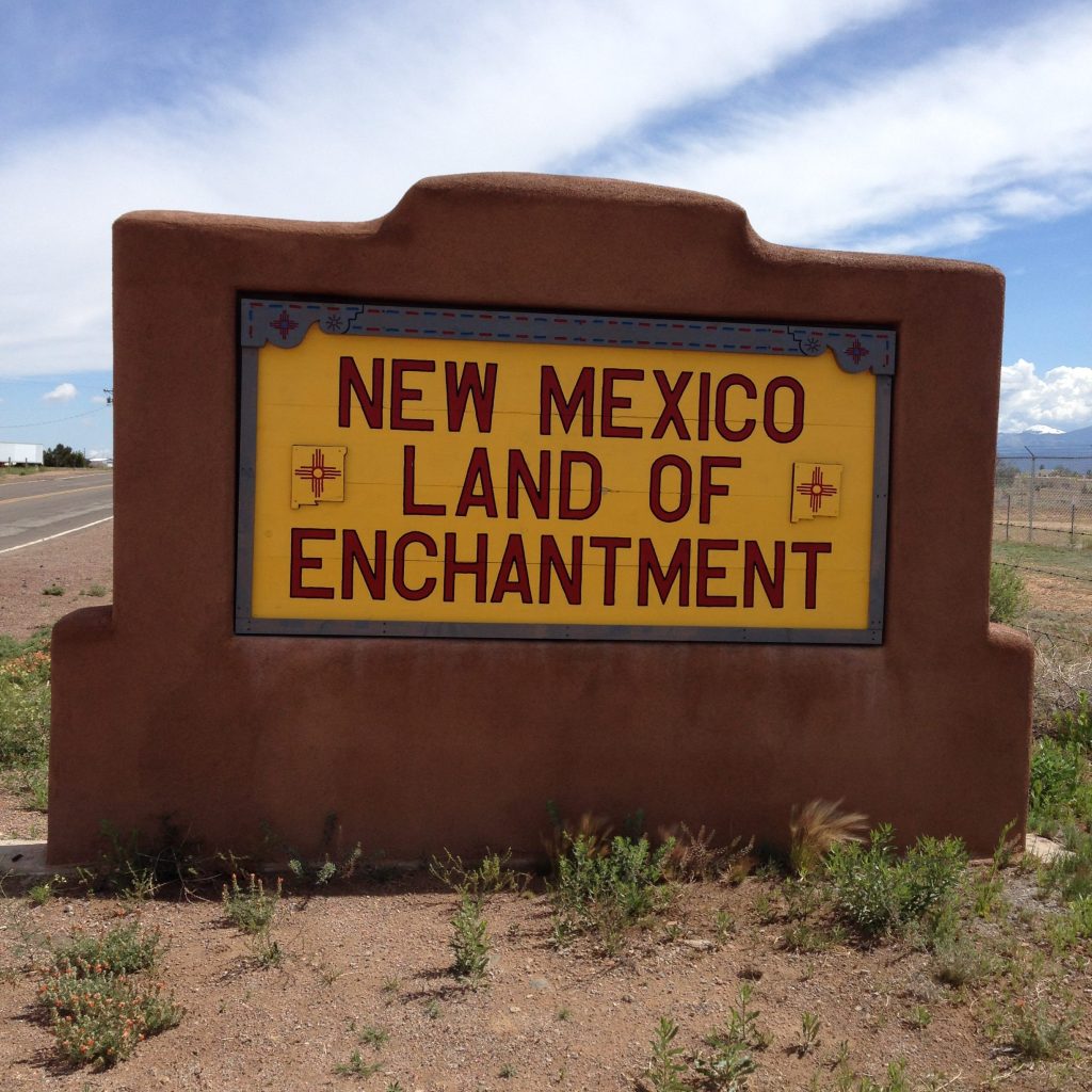 NEW MEXICO LAND OF ENCHANTMENT-highway sign