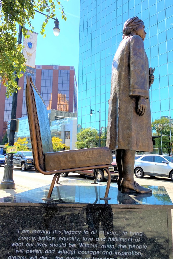 statue of Rosa Parks, Grand Rapids Michigan